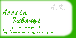 attila kubanyi business card